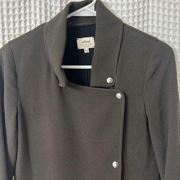 Aritzia Wilfred Mayet Crepe Jacket in Olive Green Size XXXS - Picture 5 of 12